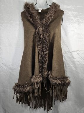 Northern Angel is a brown poncho with a hood.  #145